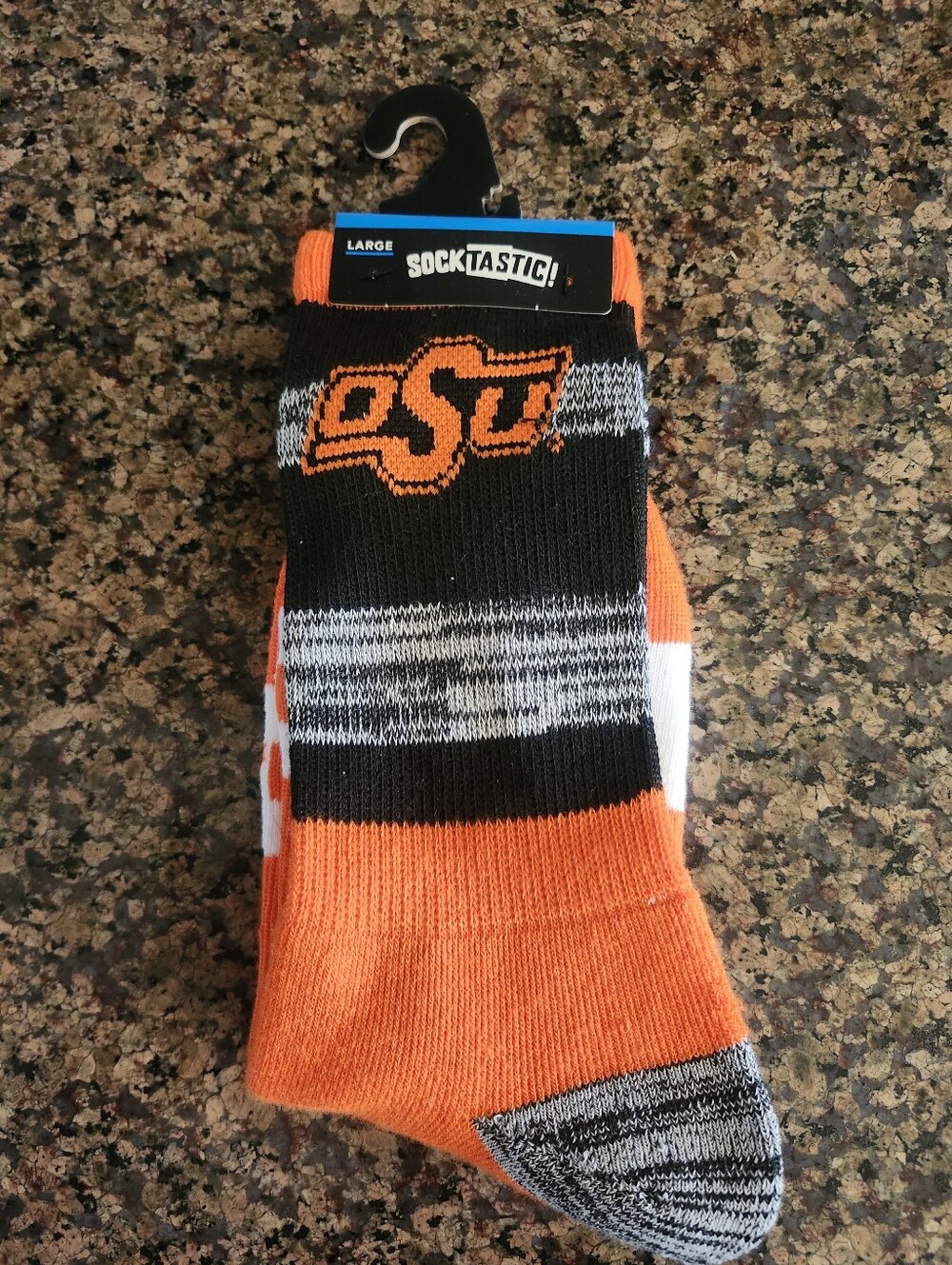 OSU Crew Socks in Orange and Black - Large